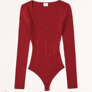 Abercrombie Corset Sweetheart Sweater Bodysuit